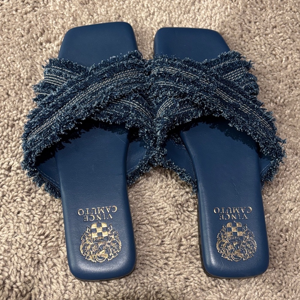 Vince Camuto Navy Women's Crisscross Sandals